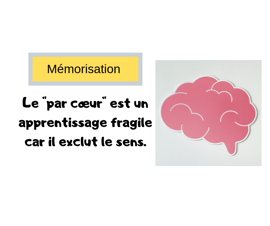 Apprendre par coeur ou apprendre par le sens Apprendre par coeur ou apprendre par le sens